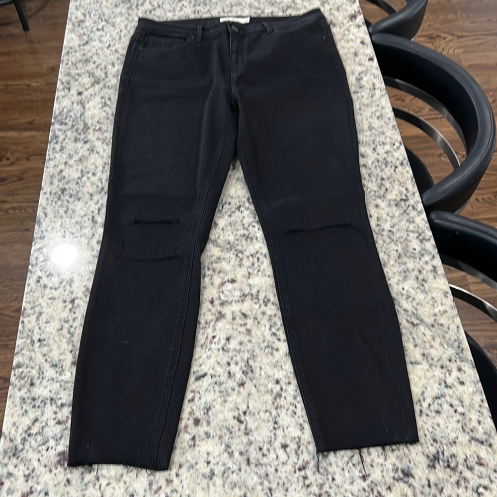 UNPUBLISHED Black High Rise Ankle Distressed Skinny Jeans